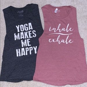 2 yoga tanks